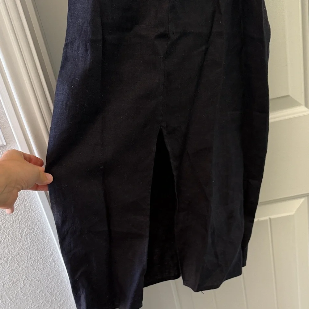 Reformation Black Linen Midi Dress - Picture 4 of 10